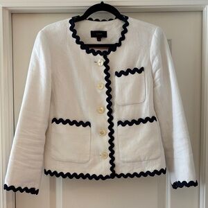 J. Crew linen ricrac jacket